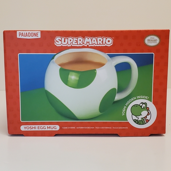 Nintendo Super Mario Paladone Yoshi Coffee Egg Mug NEW Hidden Yoshi - Picture 1 of 2
